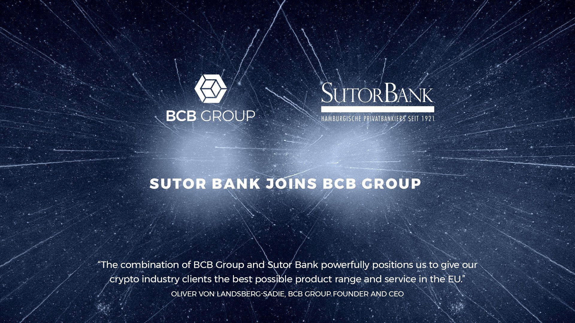 Sutor Bank Joins BCB Group | The Payments Association