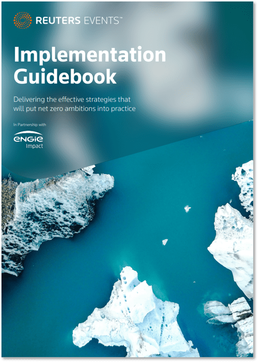 Front cover of report showing melting polar icecaps