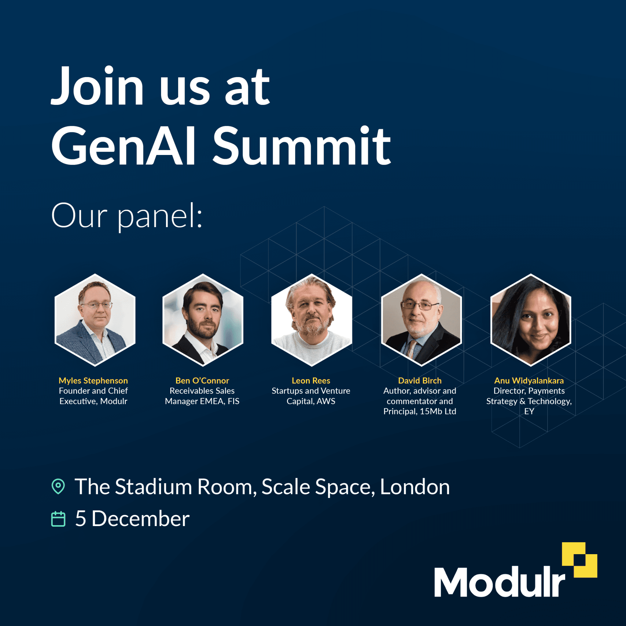 Modulr GEN AI Summit, December 5th, London The Payments Association