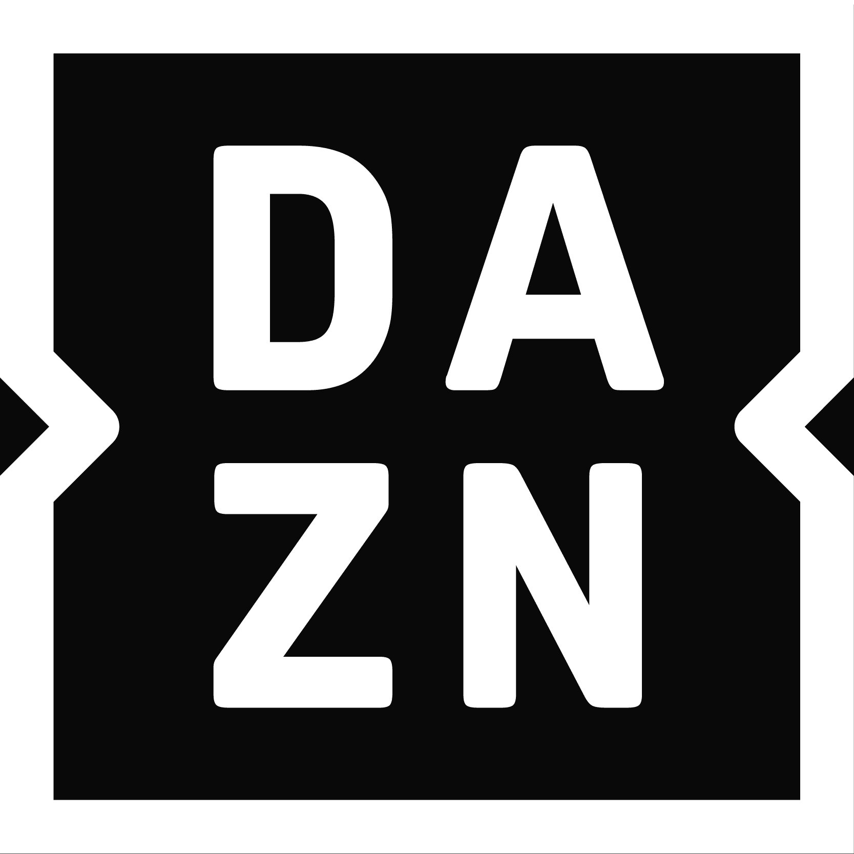 DAZN logo dark background